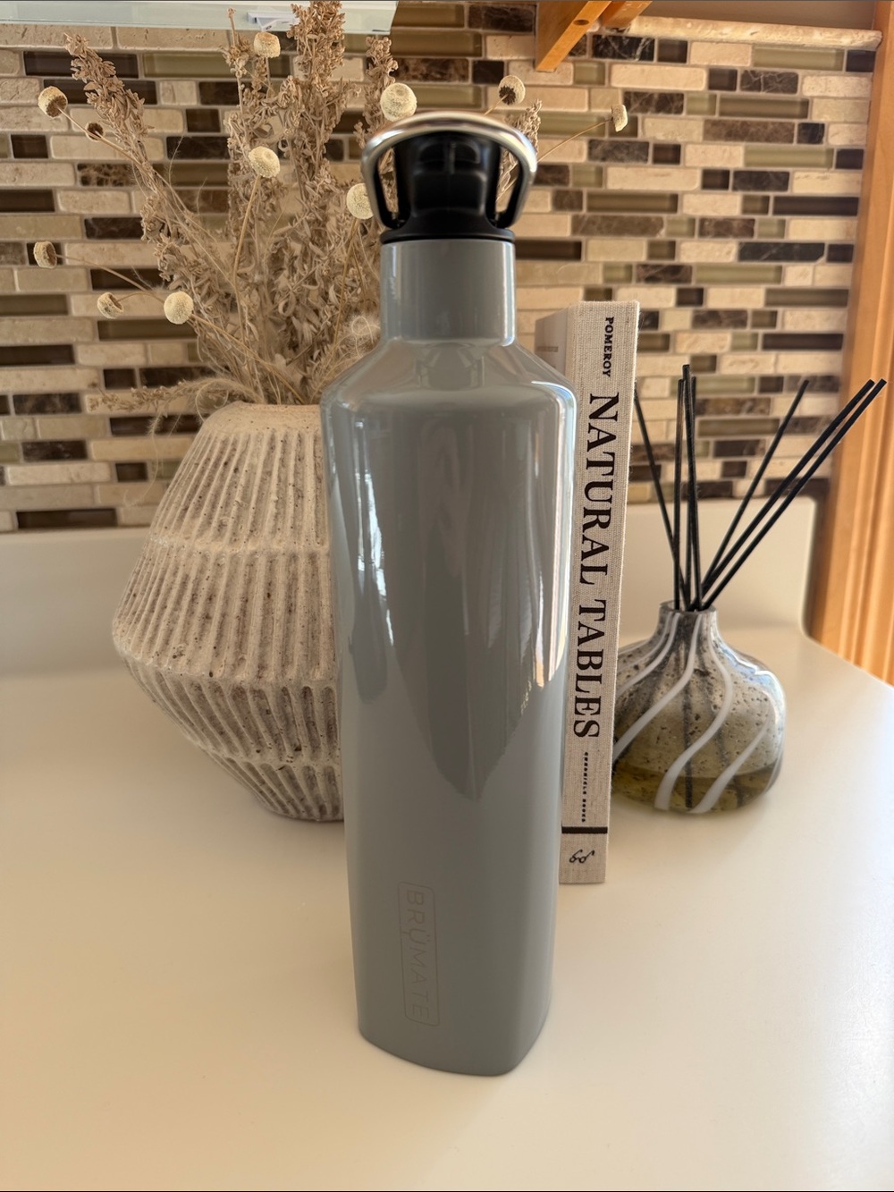 Brumate Concrete Gray Water Bottle